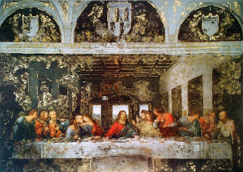 Last Supper (L. da Vinci) High Quality Print with Gold Foil - cm.20x25- 8"x10"- code PS30G - min. order 3 pcs.