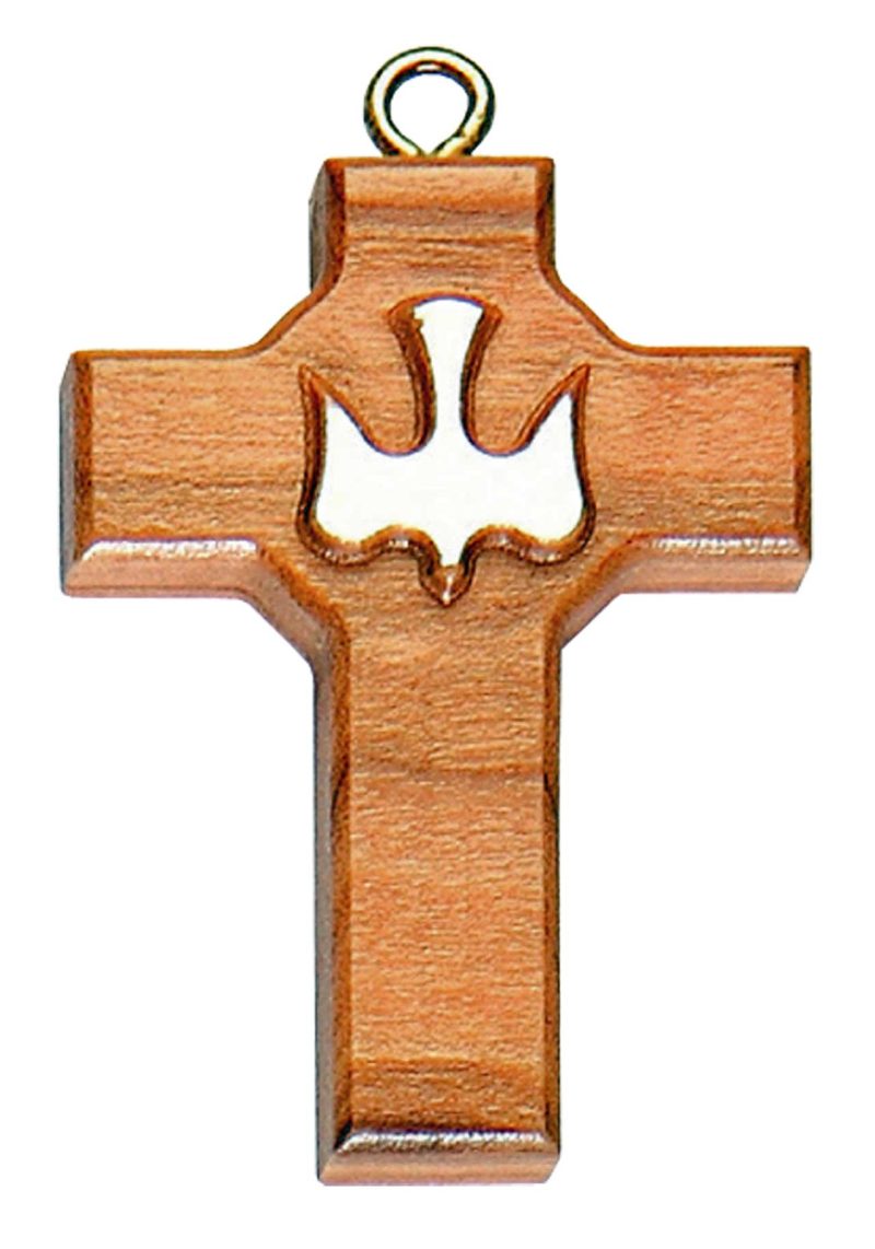 Olive Wood Cross with Dove