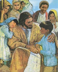 Jesus and Children High Quality Print cm.20x25- 8"x10"