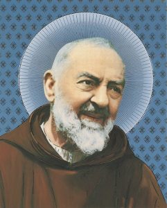 Padre Pio High Quality Print with Gold cm.20x25- 8"x10"