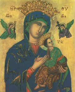 Perpetual Help High Quality Print with Gold cm.20x25- 8"x10"