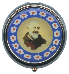 Padre Pio Silver Plated Metal Pyx mm.50 - 2"