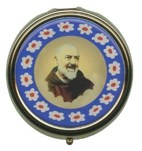 Padre Pio Gold Plated Metal Pyx mm.60- 2 1/2"