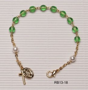 Gold Plated Rosary Bracelet Peridot