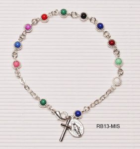 Silver Plated Rosary Bracelet Missionary