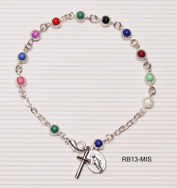 Silver Plated Rosary Bracelet Missionary