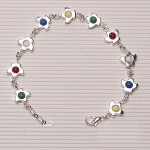 Rosary Bracelet Silver Plated Dove