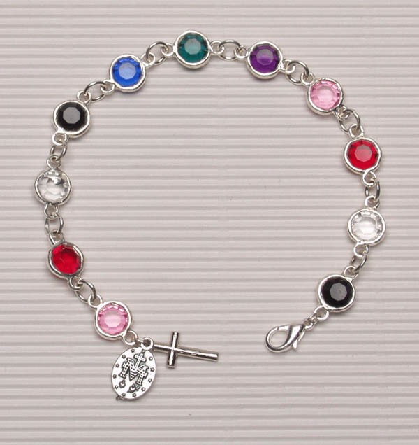 Silver Plated Rosary Bracelet Missionary