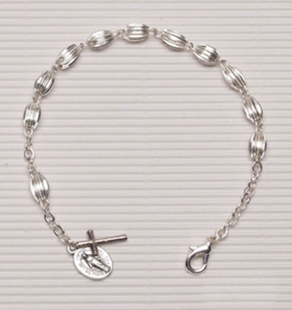 Silver Plated Rosary Bracelet