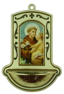 St.Anthony White Water Font cm.9x13 - 3 1/2"x5"