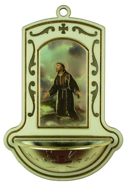 St.Francis White Water Font cm.9x13 - 3 1/2"x5"