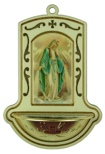 Miraculous White Water Font cm.9x13 - 3 1/2"x5"