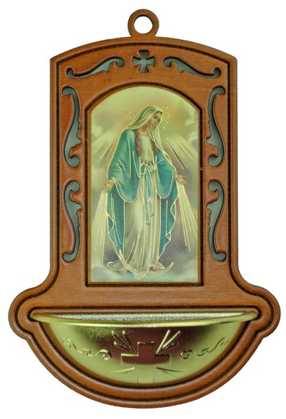 Miraculous Brown Water Font cm.9x13 - 3 1/2"x5"