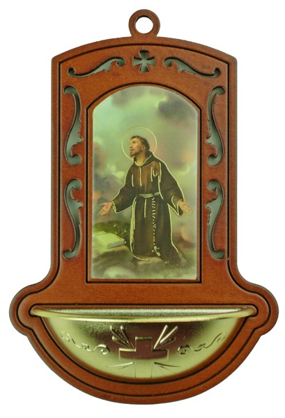 St.Francis Brown Water Font cm.9x13 - 3 1/2"x5"