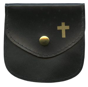 Rosary Pouch Black cm.8x8- 3 1/4"x 3 1/4"