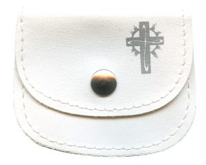 Small Rosary Pouch White cm.7x5- 2 3/4" 2 1/4"