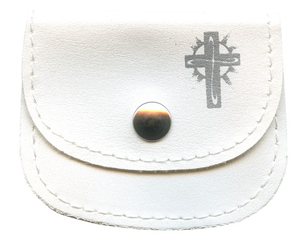 Small Rosary Pouch White cm.7x5- 2 3/4" 2 1/4"