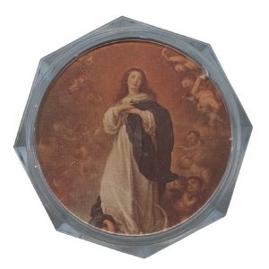 Assumption Clear Octagon Rosary Box cm.5.4 - 2 1/8"
