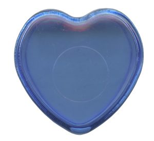Heart Shaped Rosary Box Blue cm.4x4 - 1 1/2"x 1 1/2"