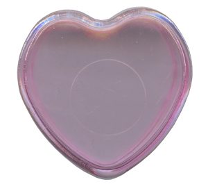 Heart Shaped Rosary Box Pink cm.4x4 - 1 1/2"x 1 1/2"