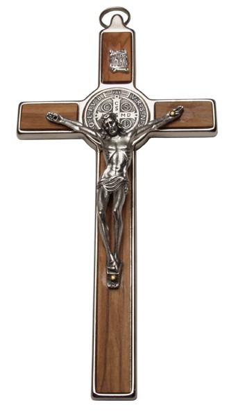 St.Benedict Crucifix Silver Plated cm.19.7 - 7 3/4