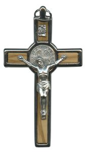 St.Benedict Crucifix Silver Plated cm.12.8 - 5"