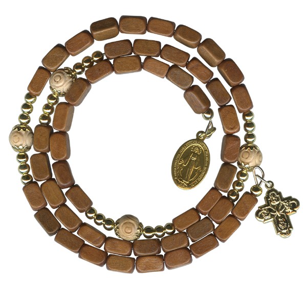 Brown Square Bead Wrap a Round Bracelet