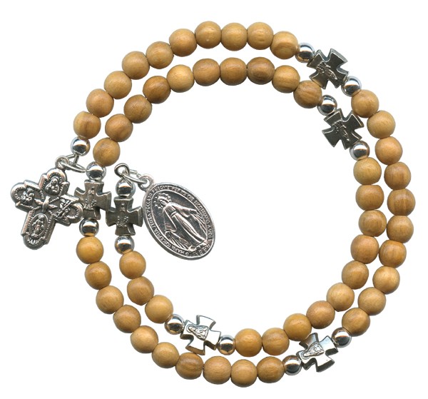 Olive Round Bead Wrap a Round Bracelet