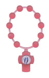 Pink Flexible Plastic Scented Decade Rosary mm.5