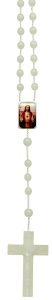 Sacred Heart of Jesus Plastic Cord Rosary Luminous mm.5