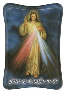 Divine Mercy Mini Standing Plaque Spanish cm.7x10 - 3"x4"