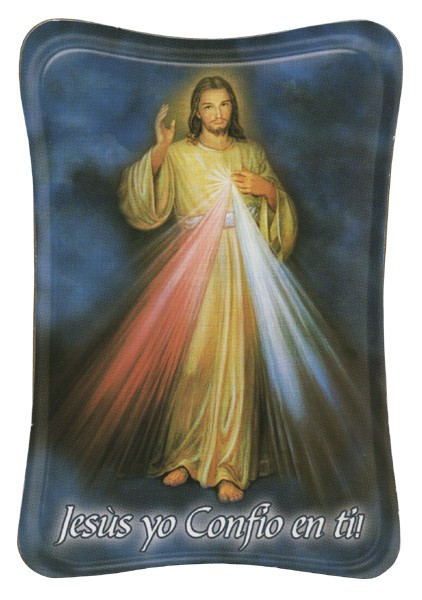 Divine Mercy Mini Standing Plaque Spanish cm.7x10 - 3"x4"