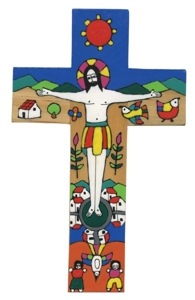 Assortment of El Salvador Wood Crosses cm.10 - 4"