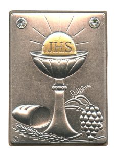 Communion Chalice Pewter Picture cm. 5.5x4.2- 2 1/8"x 1 1/2"