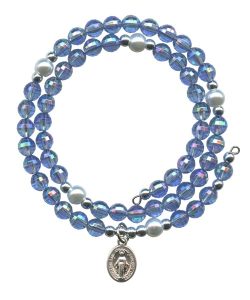 Wraparound Rosary Bracelet mm.6 Sapphire