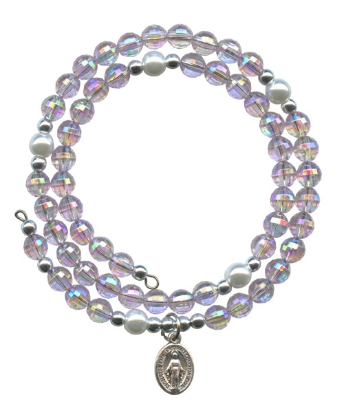 Wraparound Rosary Bracelet mm.6 Amethyst