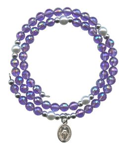Wraparound Rosary Bracelet mm.6 Amethyst