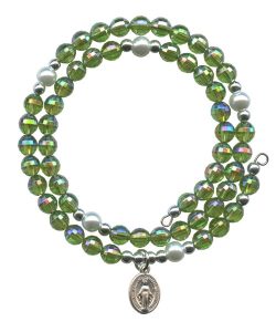 Wraparound Rosary Bracelet mm.6 Emerald