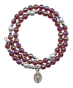 Wraparound Rosary Bracelet mm.6 Garnit