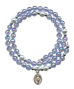 Wraparound Rosary Bracelet mm.6 Blue