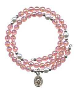 Wraparound Rosary Bracelet mm.6 Pink