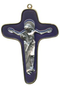 Enamelled Mother Theresa Cross Gold mm.86 - 3 1/2"