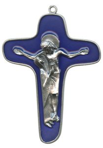Enamelled Mother Theresa Cross Oxidized Metal mm.86 - 3 1/2"