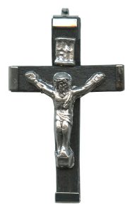 Wood Crucifix Black mm.35- 1 3/8"