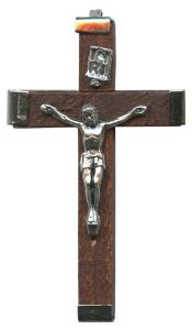 Wood Crucifix Brown mm.45 - 1 3/4"