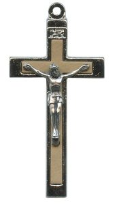 Metal Crucifix Natural mm.45 - 1 3/4"