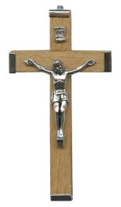 Wood Crucifix Natural mm.57- 2 1/4"