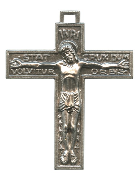 Latin Crucifix Oxidized Metal mm.40- 1 1/2"