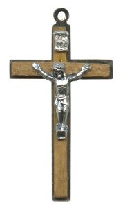 Wood Crucifix Natural mm.40- 1 1/2"