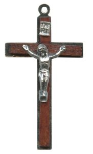 Wood Crucifix Brown mm.40- 1 1/2"